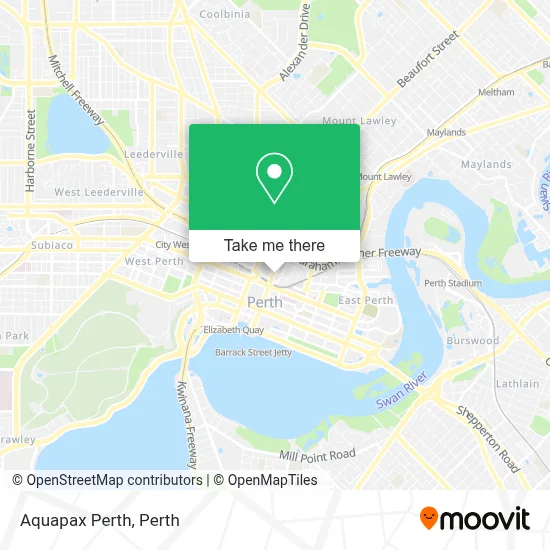 Mapa Aquapax Perth