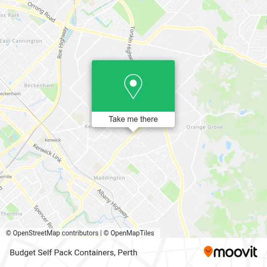 Budget Self Pack Containers map