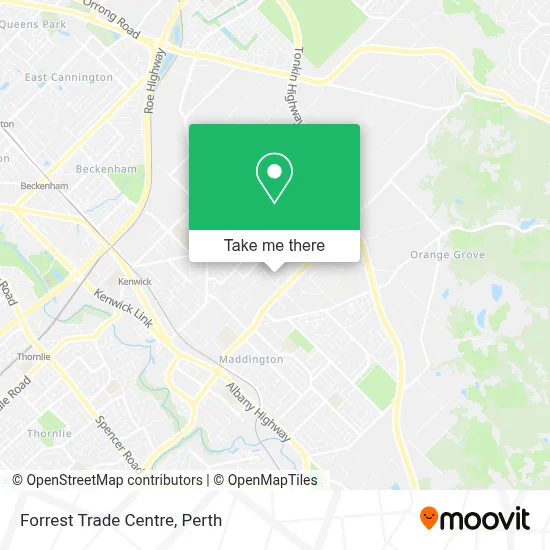 Mapa Forrest Trade Centre