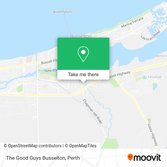 Mapa The Good Guys Busselton