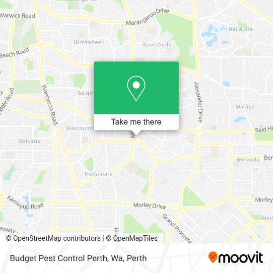 Budget Pest Control Perth, Wa map