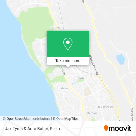 Mapa Jax Tyres & Auto Butler