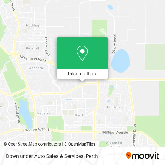 Mapa Down under Auto Sales & Services