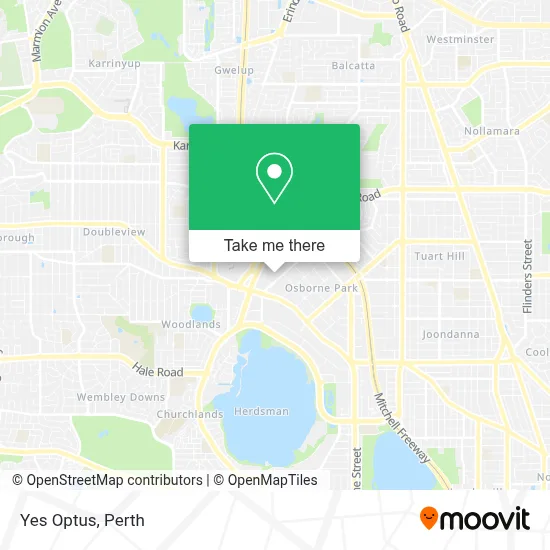 Mapa Yes Optus