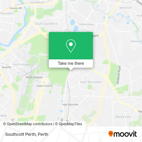 Mapa Southcott Perth