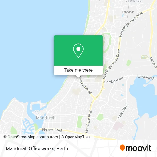 Mapa Mandurah Officeworks
