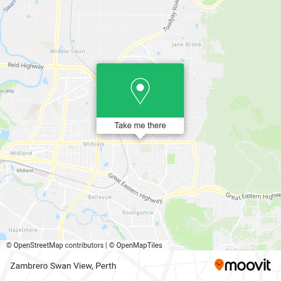 Mapa Zambrero Swan View