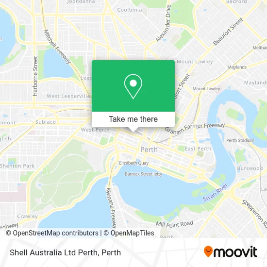 Mapa Shell Australia Ltd Perth