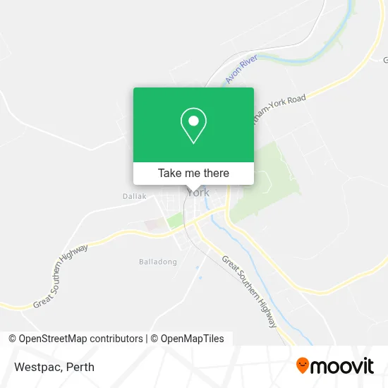 Mapa Westpac