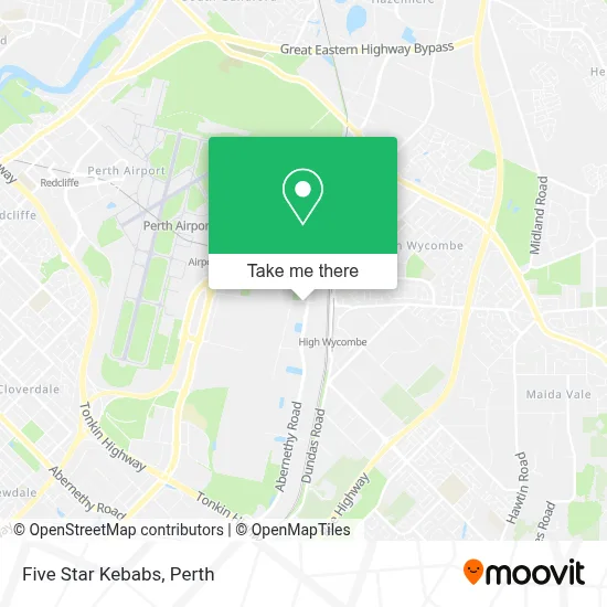 Mapa Five Star Kebabs