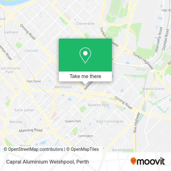 Mapa Capral Aluminium Welshpool