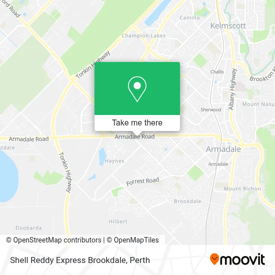 Mapa Shell Reddy Express Brookdale