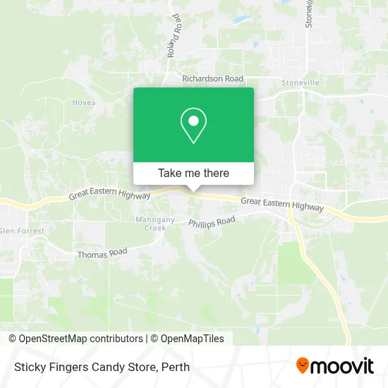 Mapa Sticky Fingers Candy Store