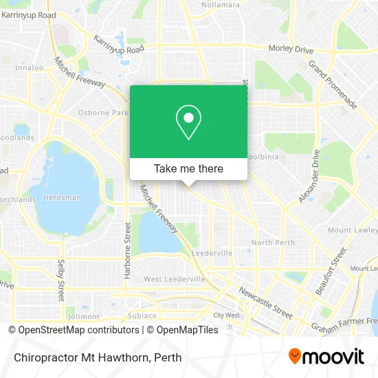 Mapa Chiropractor Mt Hawthorn