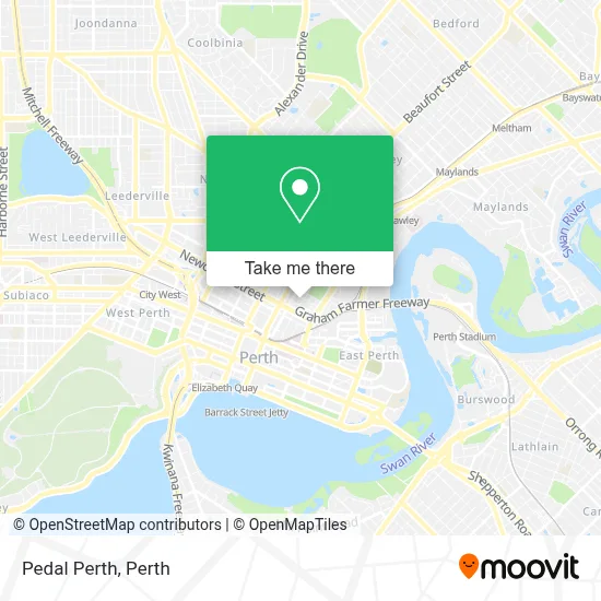 Mapa Pedal Perth