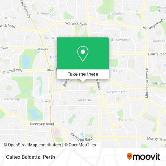 Mapa Caltex Balcatta