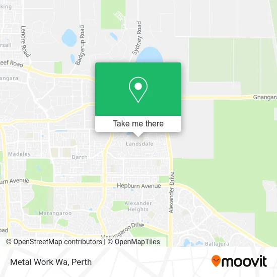 Mapa Metal Work Wa