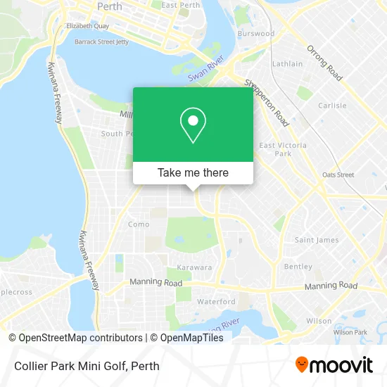 Mapa Collier Park Mini Golf