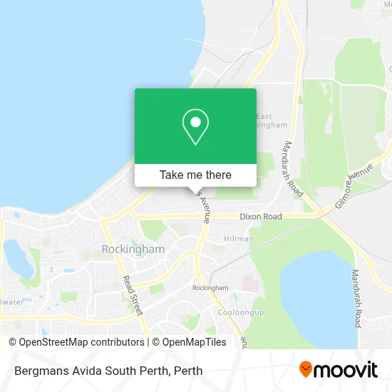 Mapa Bergmans Avida South Perth