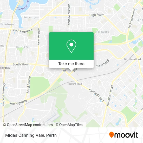 Mapa Midas Canning Vale
