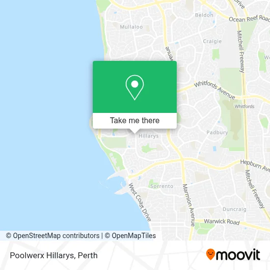 Mapa Poolwerx Hillarys