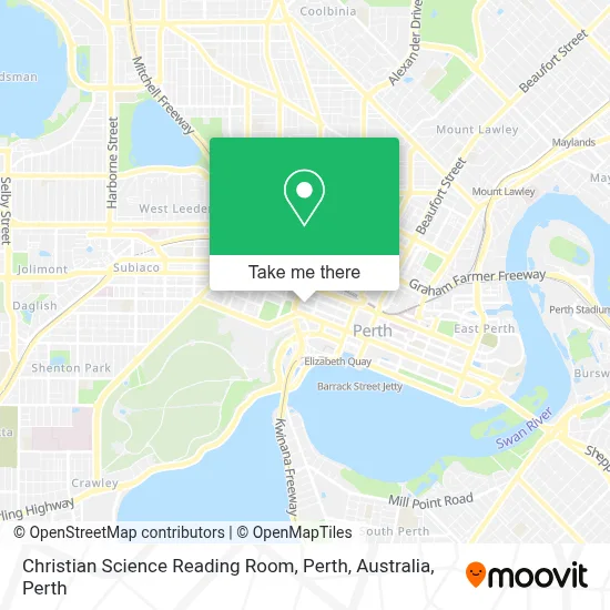 Mapa Christian Science Reading Room, Perth, Australia