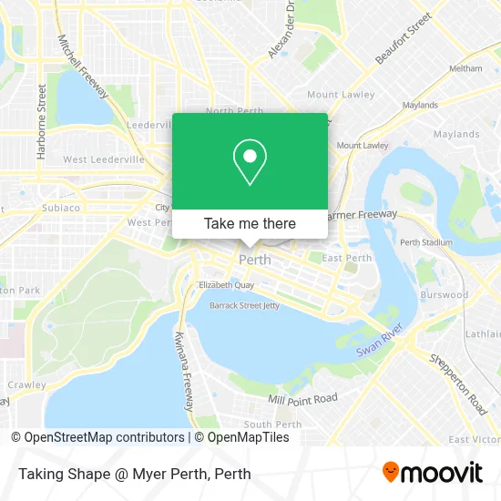 Taking Shape @ Myer Perth map