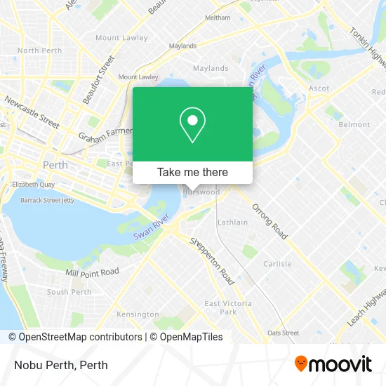 Mapa Nobu Perth