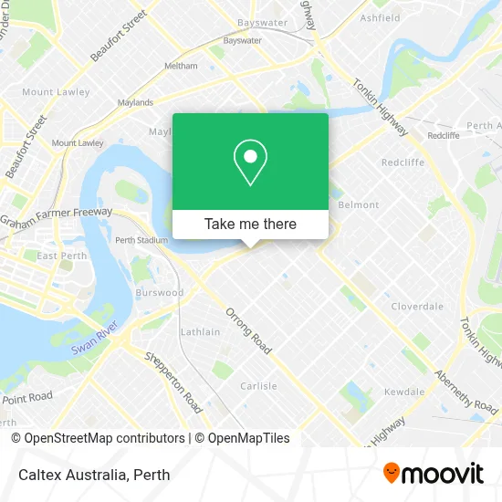 Mapa Caltex Australia