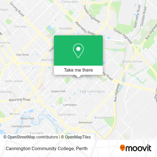 Mapa Cannington Community College