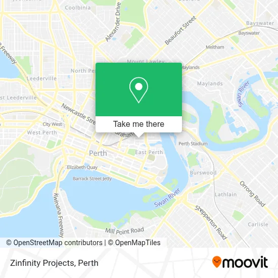 Zinfinity Projects map