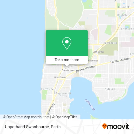 Mapa Upperhand Swanbourne