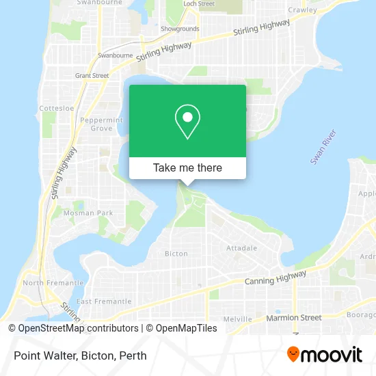 Mapa Point Walter, Bicton