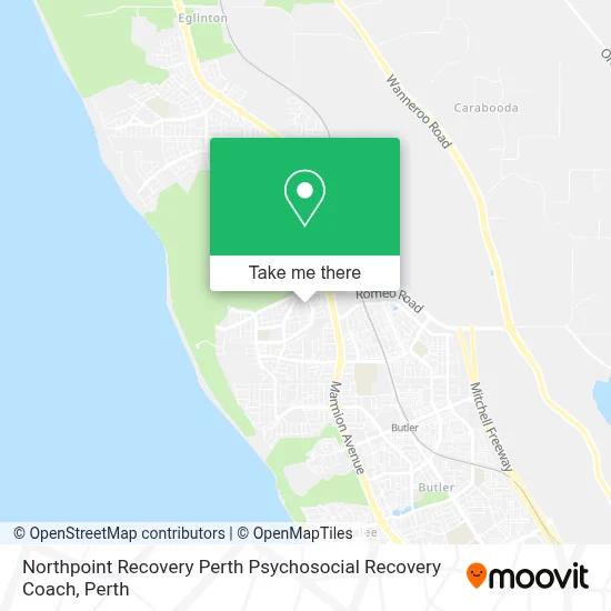 Mapa Northpoint Recovery Perth Psychosocial Recovery Coach