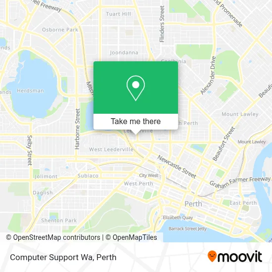Mapa Computer Support Wa