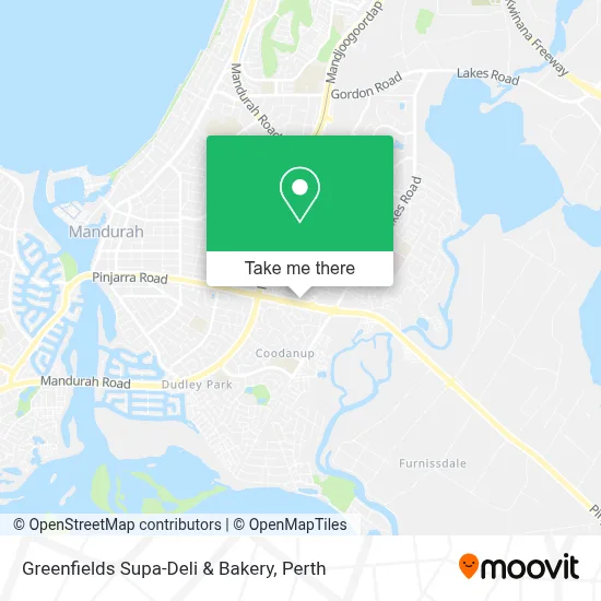 Mapa Greenfields Supa-Deli & Bakery