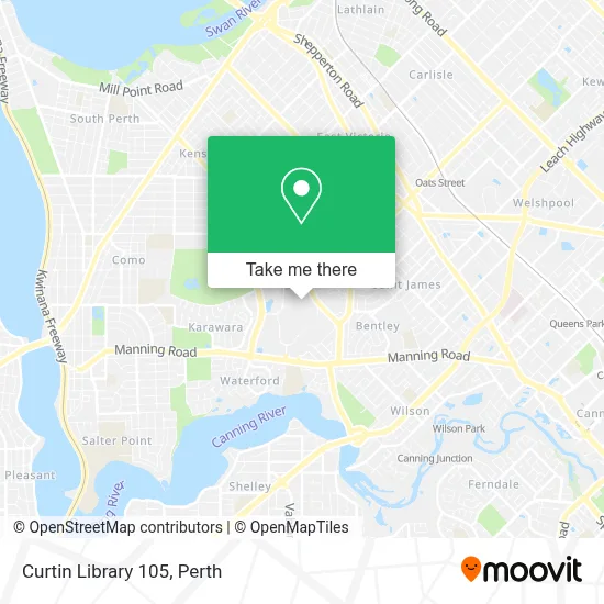 Mapa Curtin Library 105