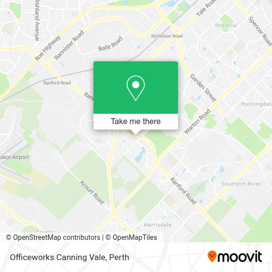 Mapa Officeworks Canning Vale