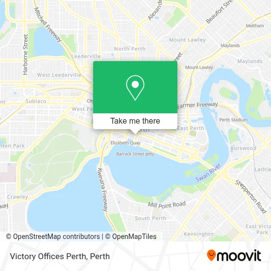 Mapa Victory Offices Perth