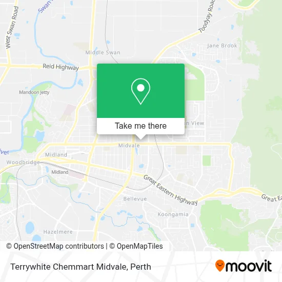 Mapa Terrywhite Chemmart Midvale
