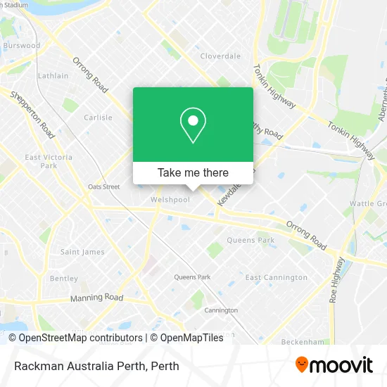 Rackman Australia Perth map