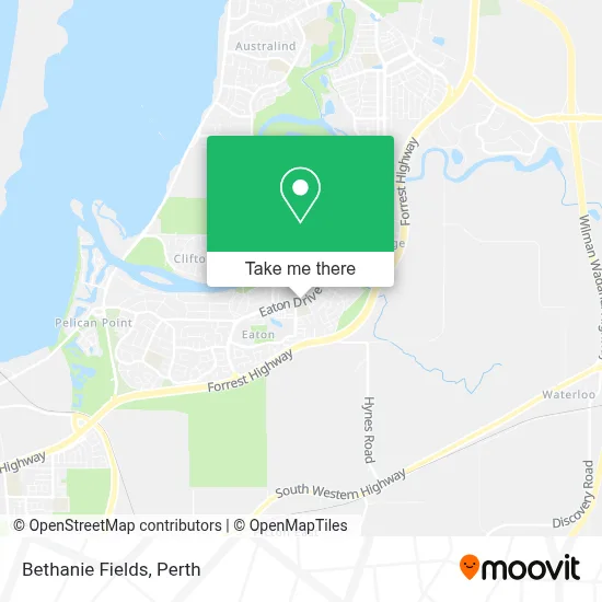 Mapa Bethanie Fields