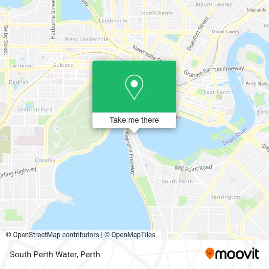 Mapa South Perth Water