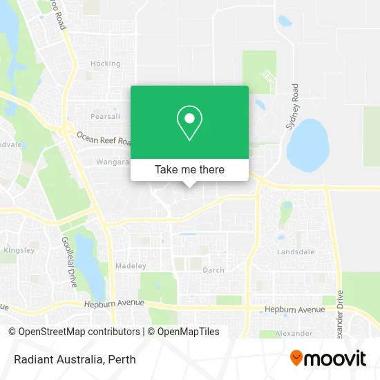 Mapa Radiant Australia