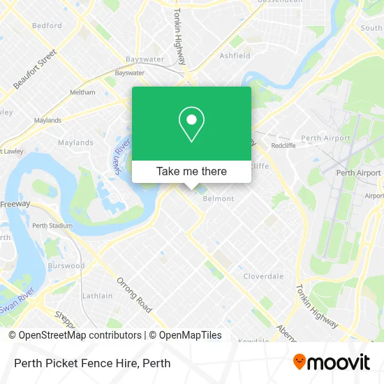 Mapa Perth Picket Fence Hire