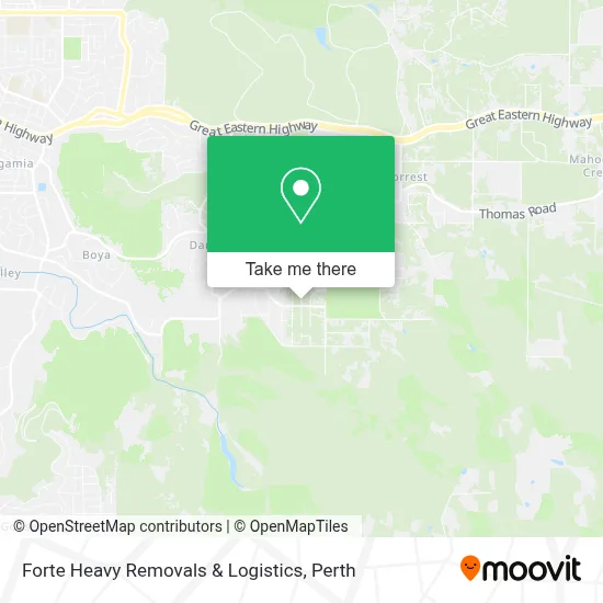 Mapa Forte Heavy Removals & Logistics