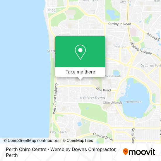 Perth Chiro Centre - Wembley Downs Chiropractor map
