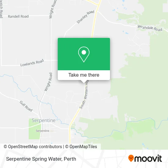 Mapa Serpentine Spring Water