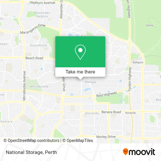 Mapa National Storage