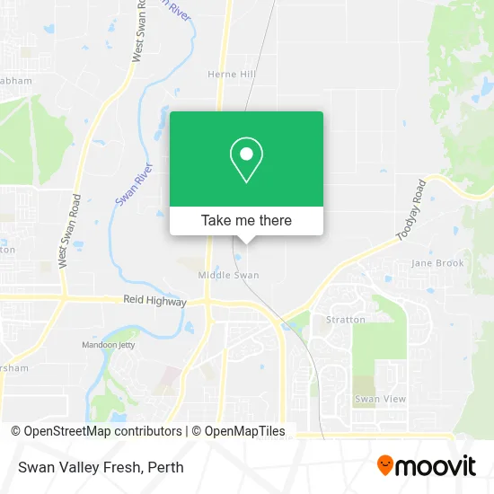 Mapa Swan Valley Fresh
